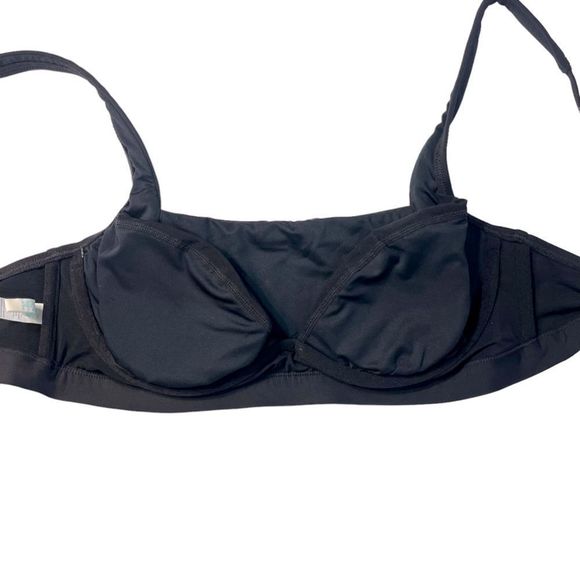 NEW Sea Level Square Neck Bralette Bikini Top Black Size 6 - Picture 6 of 10
